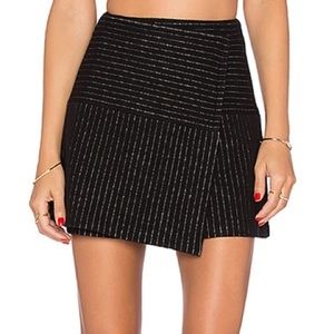 Alice + Olivia Lennon Crossover Angled Skirt